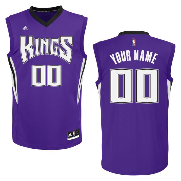 Adidas Sacramento Kings Custom Replica Road Purple NBA Jersey